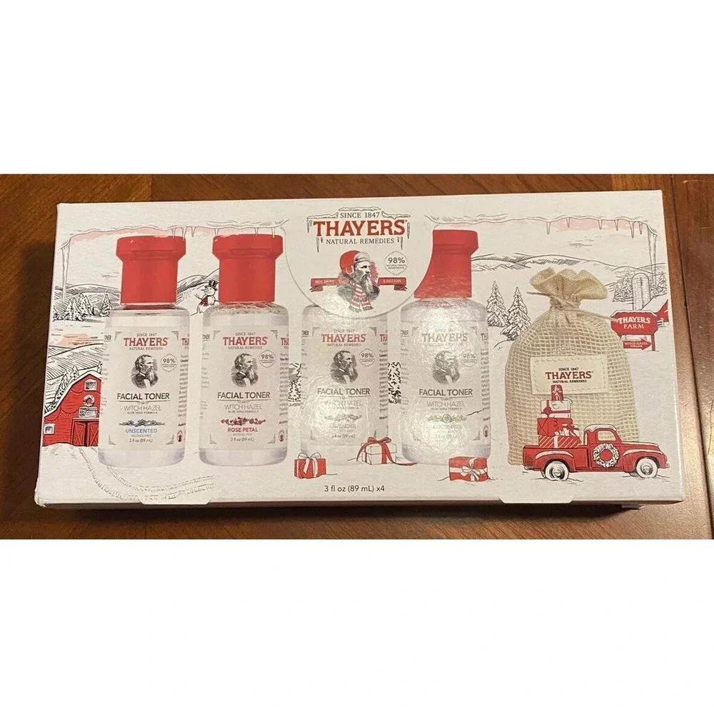 Thayers Holiday‎ Gift Set Facial Toners Witch Hazel Rose Petal Lavender